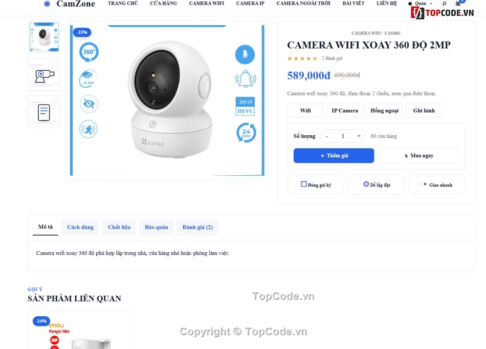 bán website,web bán camera,website camera